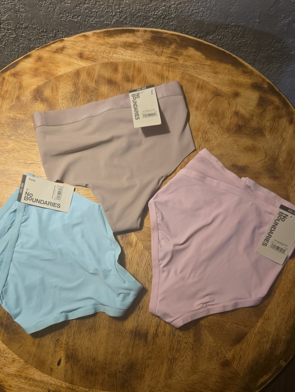 Women's No Boundaries Thong Style Underwear Triple Set